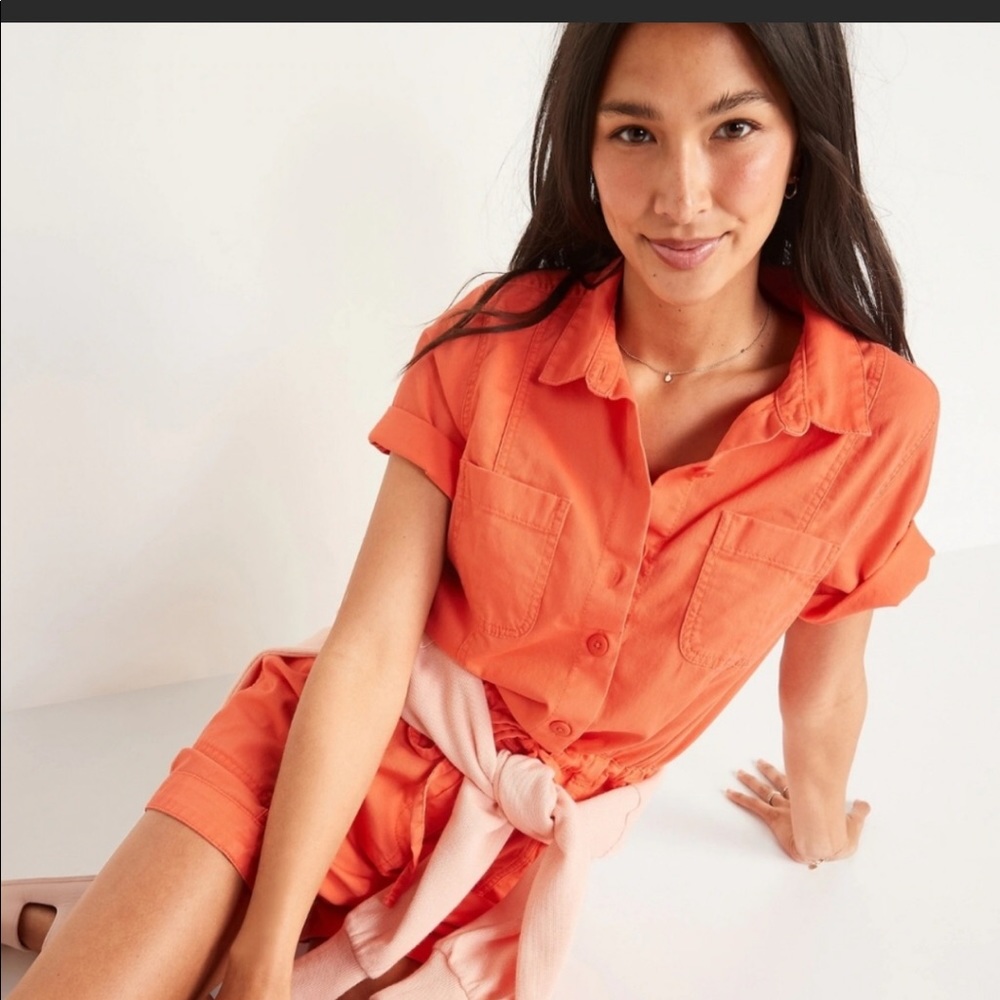 BNWT Old Navy SS Sunset Flame Romper XXL